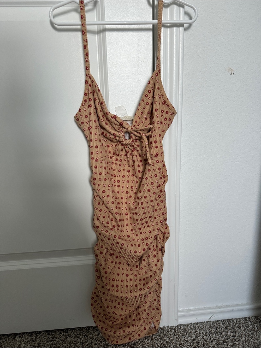 Elegant Brown Patterned Dress